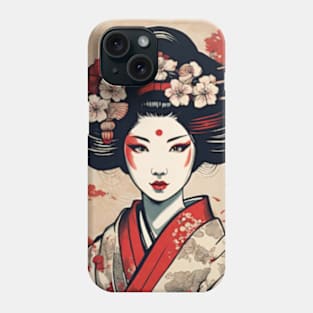japanese style art geisha Phone Case