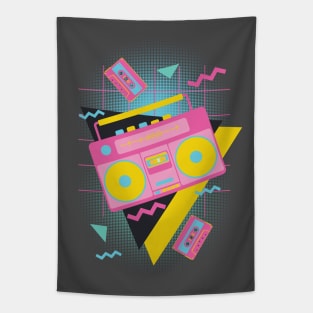 Pink boombox with cassette Tapestry