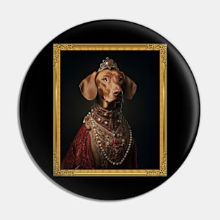 Graceful Vizsla - Medieval Hungarian Queen (Framed) Pin