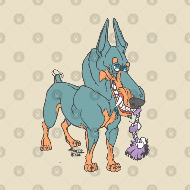 BLUE DOBERMAN by WildThingsTreasures34