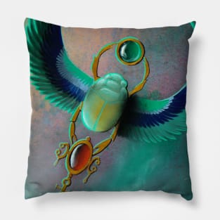 Flying Scarab Pillow