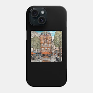 Oslo city drawing Phone Case