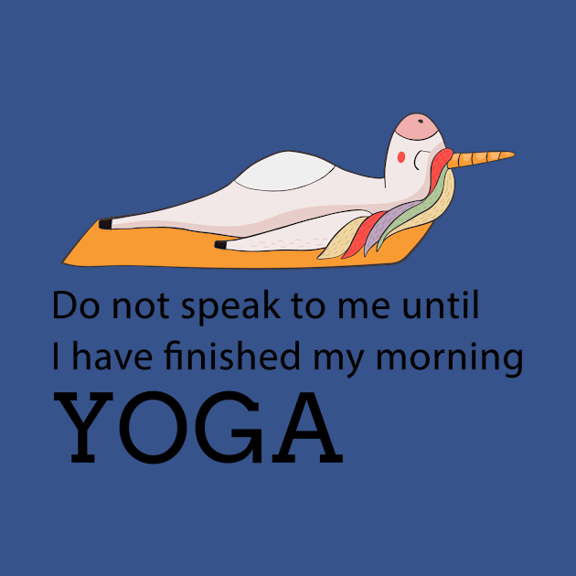 Funny Unicorn Yoga by teegear