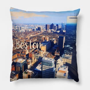 Boston city view Pillow