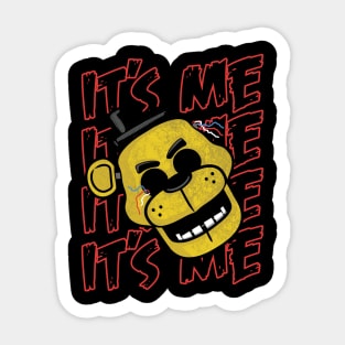 Golden Freddy Fazbear Matte Vinyl Sticker handdrawn 