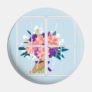 Floral bouquet Pin