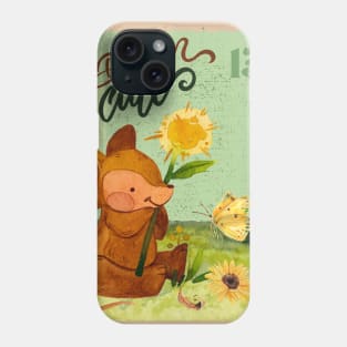 Tiny Mouse Encounter with Graceful Butterfly Phone Case