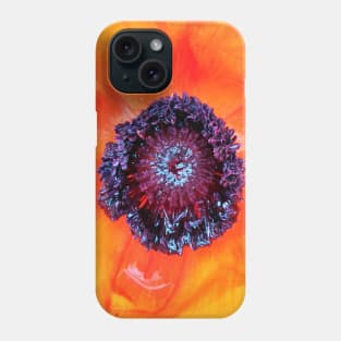 Variation of Light Orange Poppy - Centre of the Flower - Early Spring Blooms Phone Case