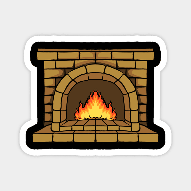 Fireplace Magnet by fromherotozero