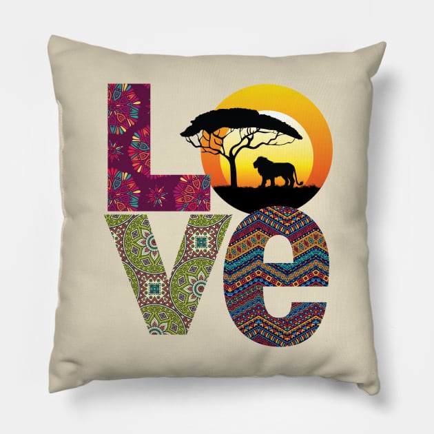 Animal Kingdom LOVE Pillow by 5571 designs