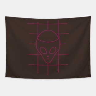 GRID DRAWING Alien Alien with a halo? Tapestry