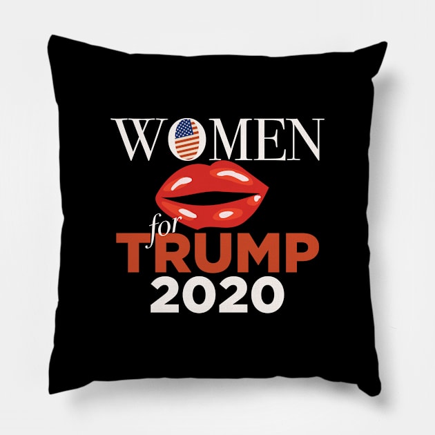 Women for Trump, 2020 Election Gift Pillow by Designtigrate