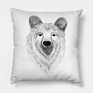 Hand Drawn Bear Pillow