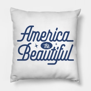 America the Beautiful - Blue Pillow