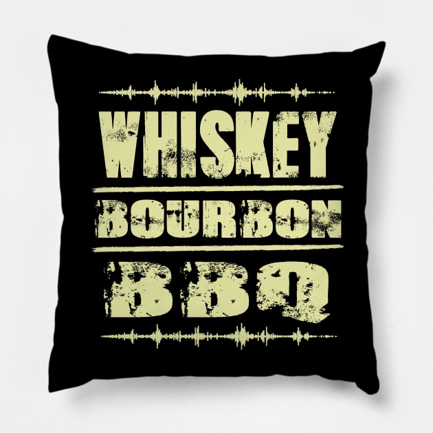 whiskey bourbon bbq Pillow by tioooo