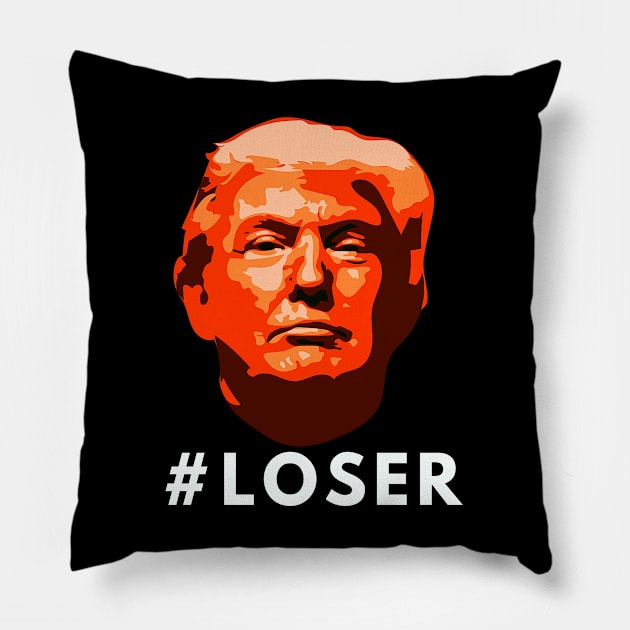 This Is What A LOSER Looks Like Pillow by TJWDraws