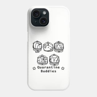 Space Crew 2420 Quarantine Buddies Line Drawing Phone Case