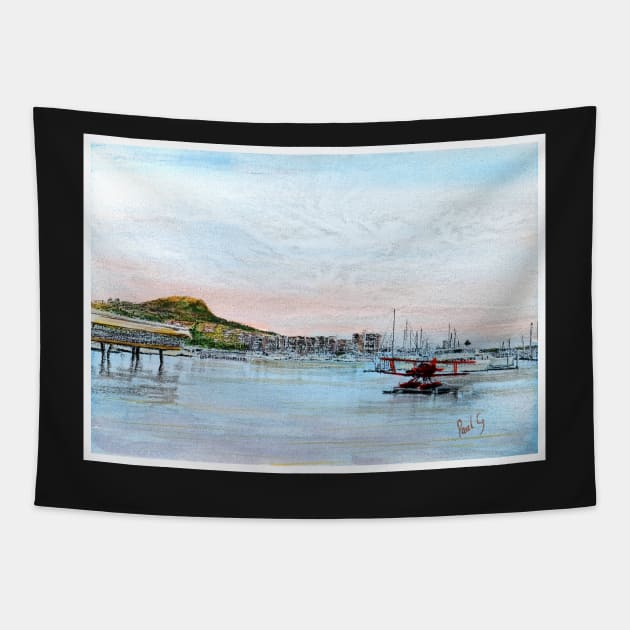 Townsville Breakwater Marina - The Red Barron and Castle Hill Tapestry by pops