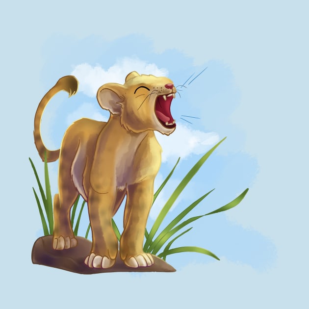 Lion Cub ROAR by Unicornarama