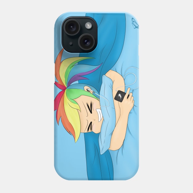 MLP Sleepy Time- Rainbow Dash Phone Case by BlondeDud