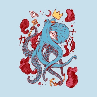 Royal Octopus - Pastel Tones T-Shirt