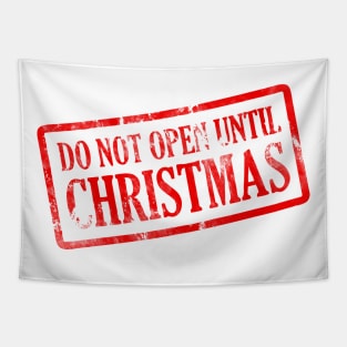 Santa Do Not Open Tag Christmas Stamps Funny Xmas Matching Tapestry