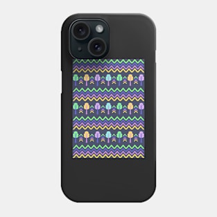 Nice ethnic pattern with trees and chevron Phone Case