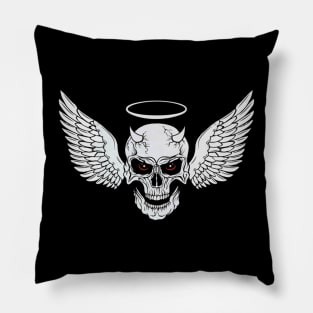 Angel  Demon Skull Pillow