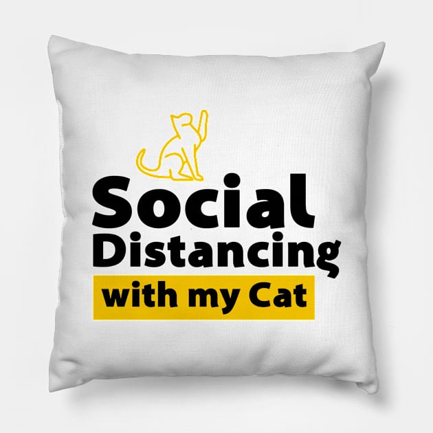 Social Distancing with my Cat Pillow by cecatto1994