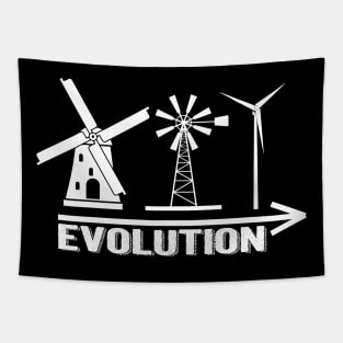 Windmill, wind turbine evolution wind power Tapestry