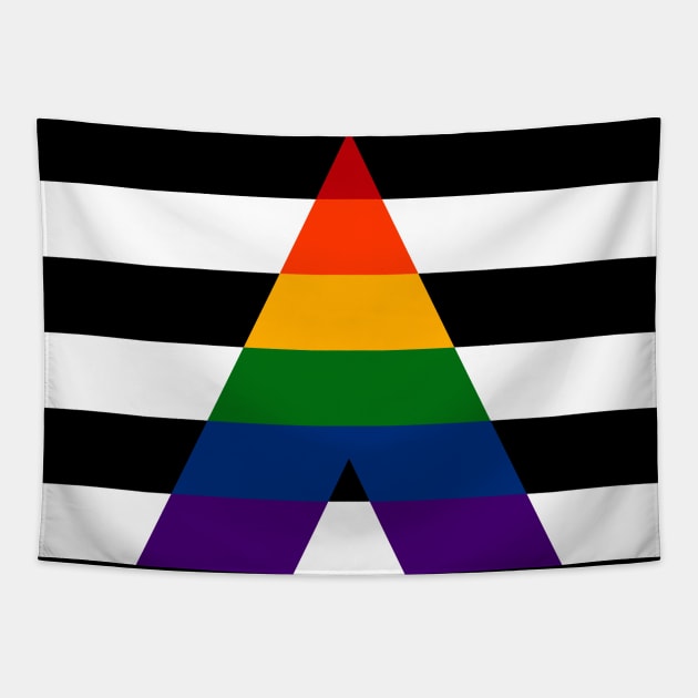 Seamless Repeating LGBT Ally Pride Flag Pattern Tapestry by LiveLoudGraphics