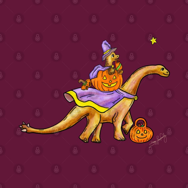 Halloween Dino Baby and Parent by Happy Lines Family