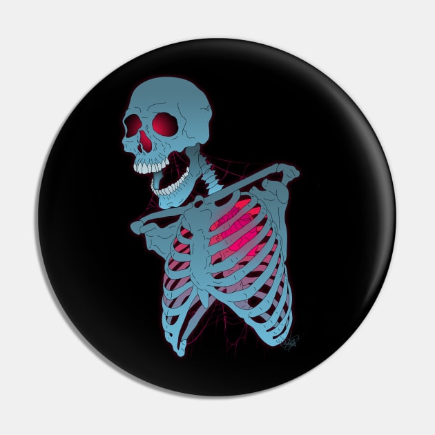 Glowing heart of the dead Pin by schockgraphics