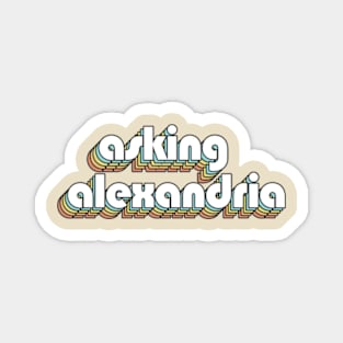 Asking Alexandria - Retro Rainbow Typography Faded Style Magnet