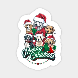 Merry Christmas Dogs! Magnet