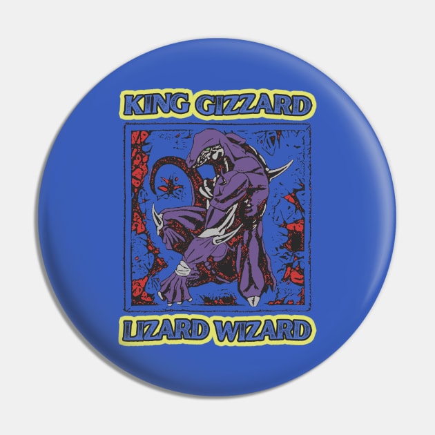 King Gizzard Retro Art // Fanmade Pin by KokaLoca