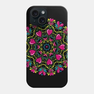 Symmetric Hearts - Mandala Design Phone Case