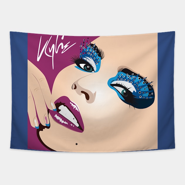 Kylie Minogue Pop Art Album Cover Wow Tapestry by CGD
