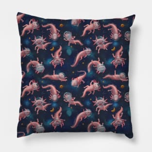 Space Axolotl Pattern Pillow