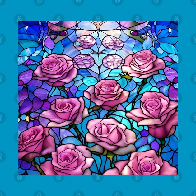 Stained Glass Roses by Chance Two Designs