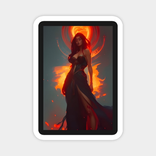 fire witch Magnet by Annka47