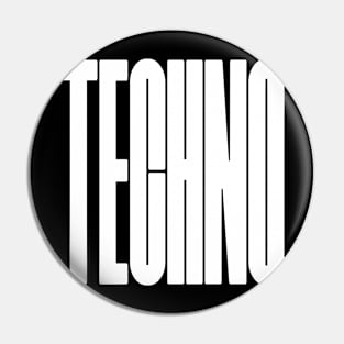 techno logo Pin