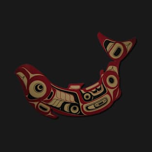 Pacific Northwest Native American Indian Salmon Fish Totem T-Shirt