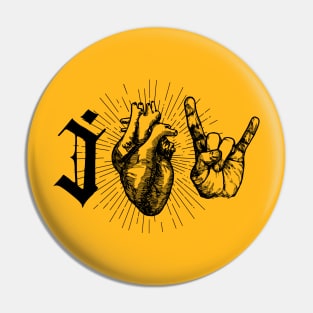 I Love Rock And Roll Music: Edgy Design For Music Lovers Pin