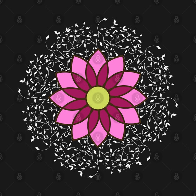 Mandala pattern with flower by Mayathebeezzz