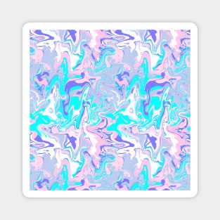 Magical Girl Marble - Digital Paint Spill Magnet