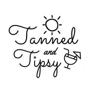 tanned and tipsy shirt, summer shirt, beach shirt, gift for unisex T-Shirt