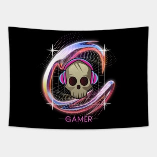 Futuristic Gamer Console Gaming Aesthetic Tapestry