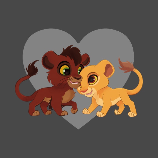 Kovu and Kiara by sophieeves