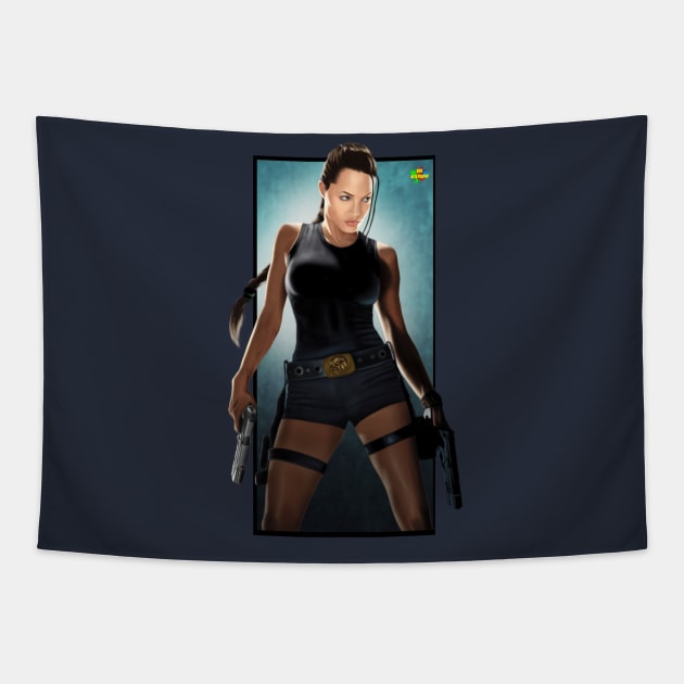 tomb raider Tapestry by NRO Arte Digital